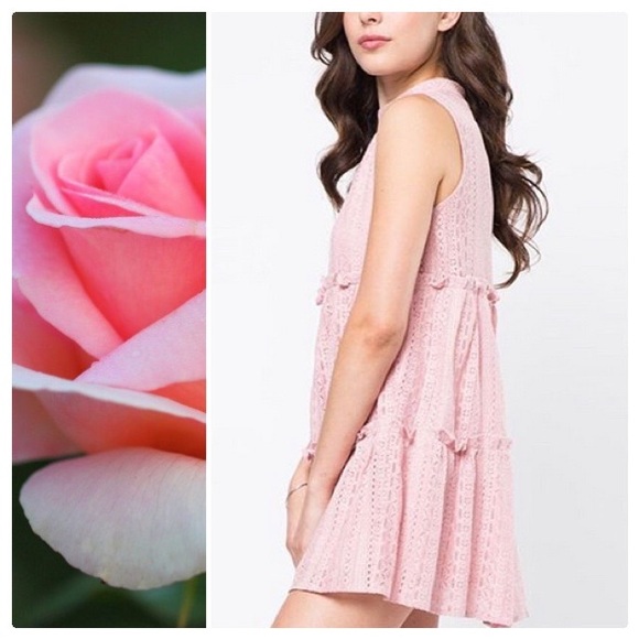 Cotton Candy Rose Baby Doll Mini Dress - Picture 3 of 7